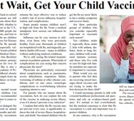 OBH Featured In Our Time Press Raising Awareness on Child Vaccination&nbsp;