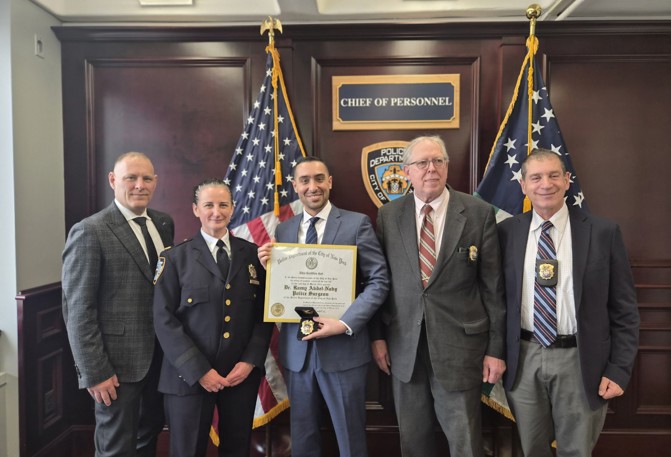 Dr. Ramy Abdel-Naby Sworn in as an NYPD Police Surgeon!