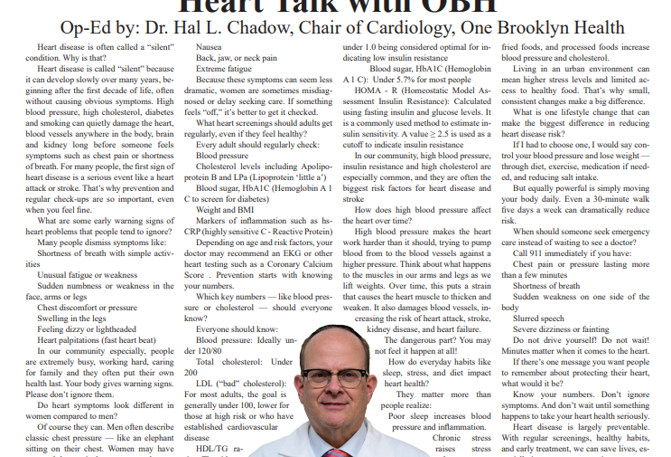 OBH Featured In Our Time Press for Heart Month&nbsp;